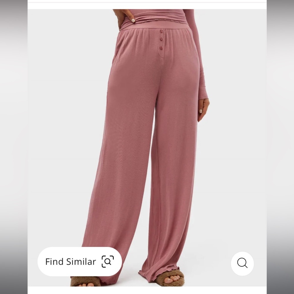 Scalloped Pants In Dusty Rose